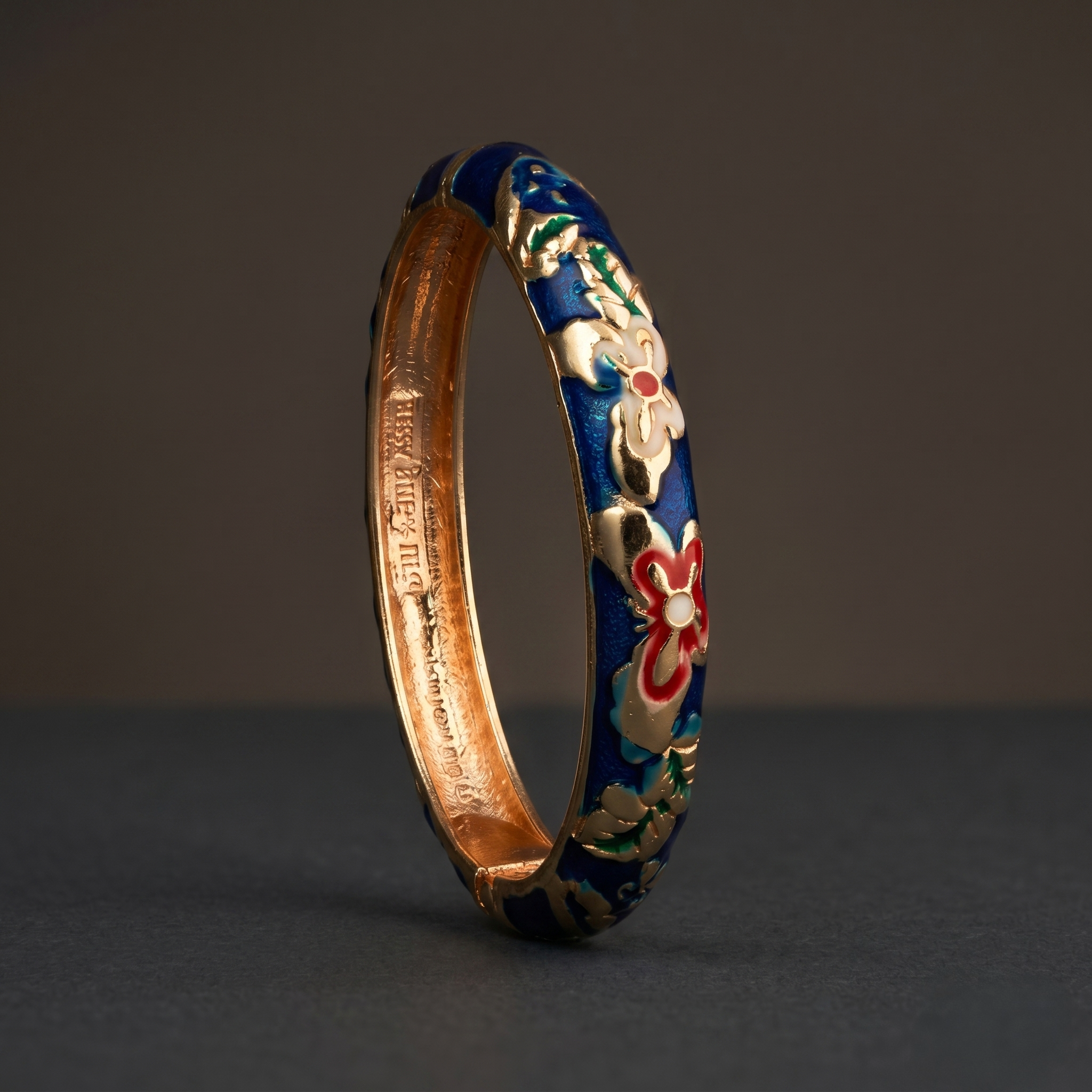 Butterfly Pattern Enamel/Meenakari Bracelet close-up view - Avalna